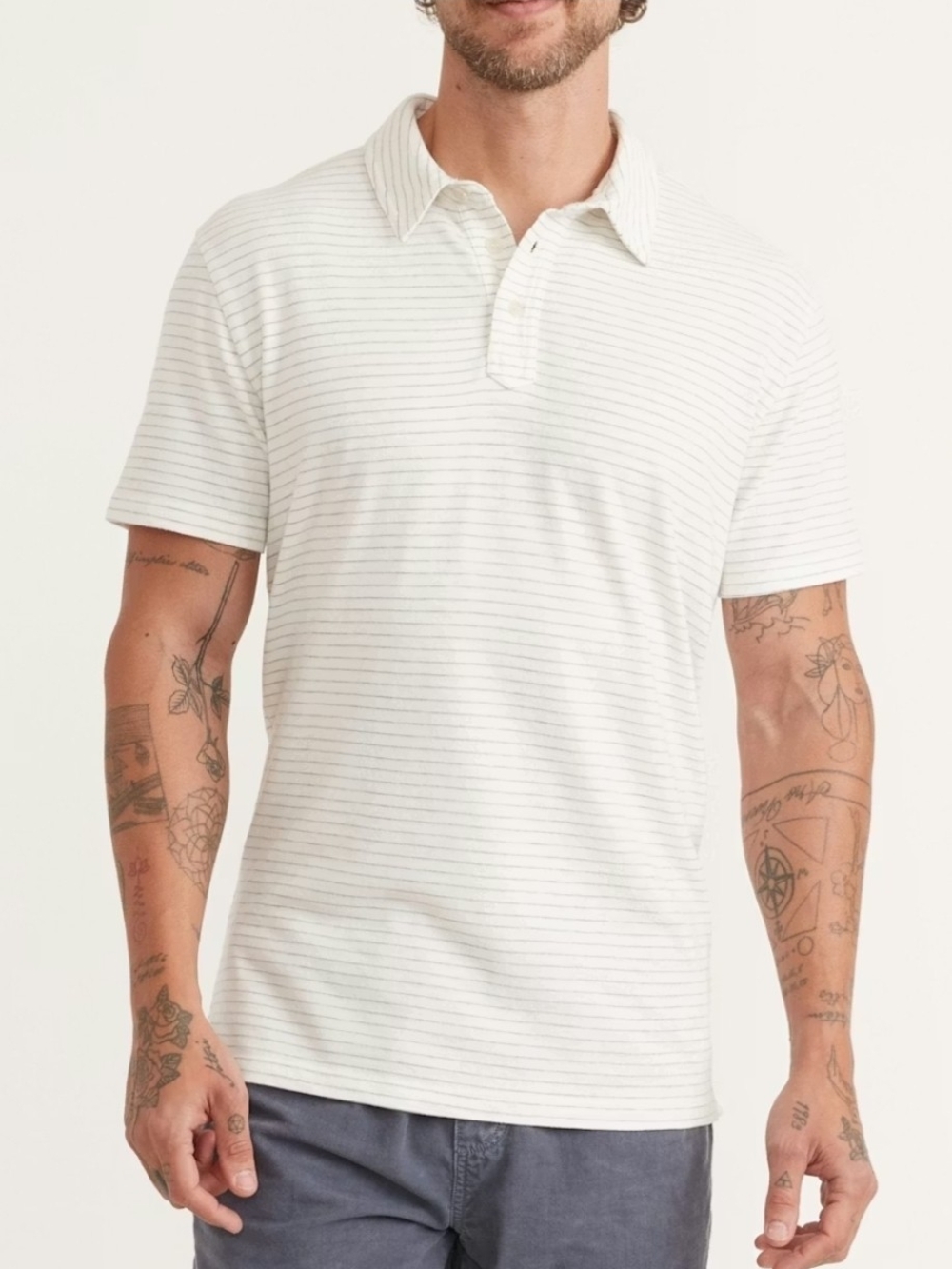 Marine Layer Heavy Slub Short Sleeve Polo Mens Size XL